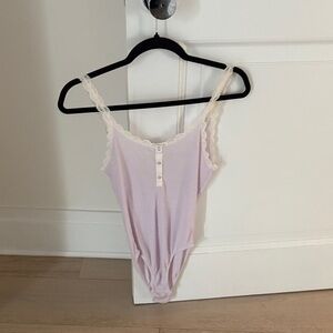 Victoria secret size xs Lace Trim Lilac Bodysuit